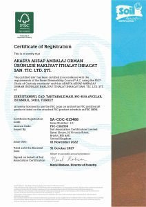 fsc pellet certificate çınar pelet